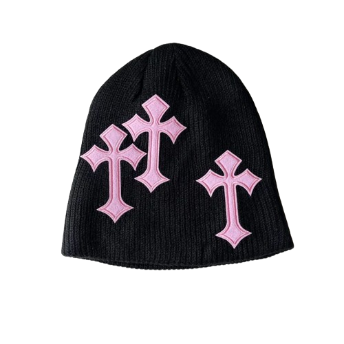 Patched Cross Beanie